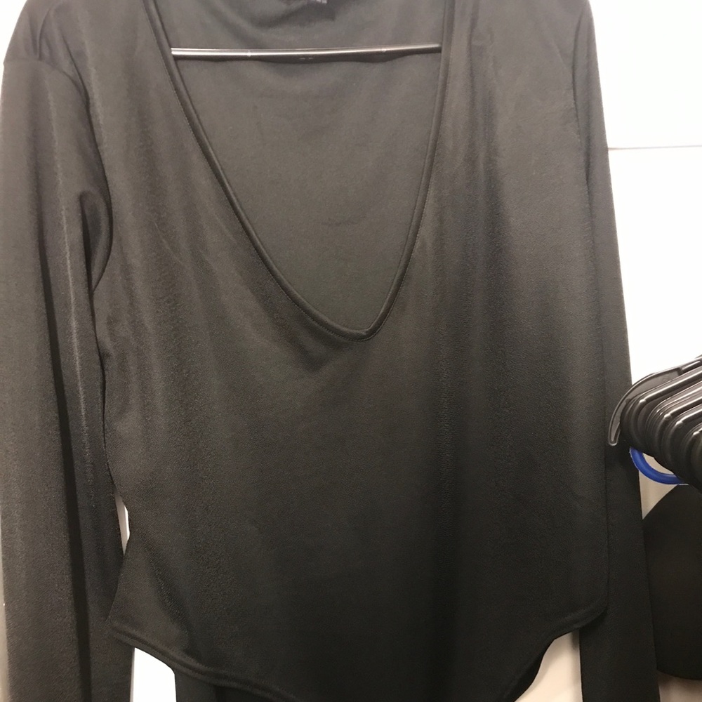 Plunging Plus Size Boohoo Bodysuit